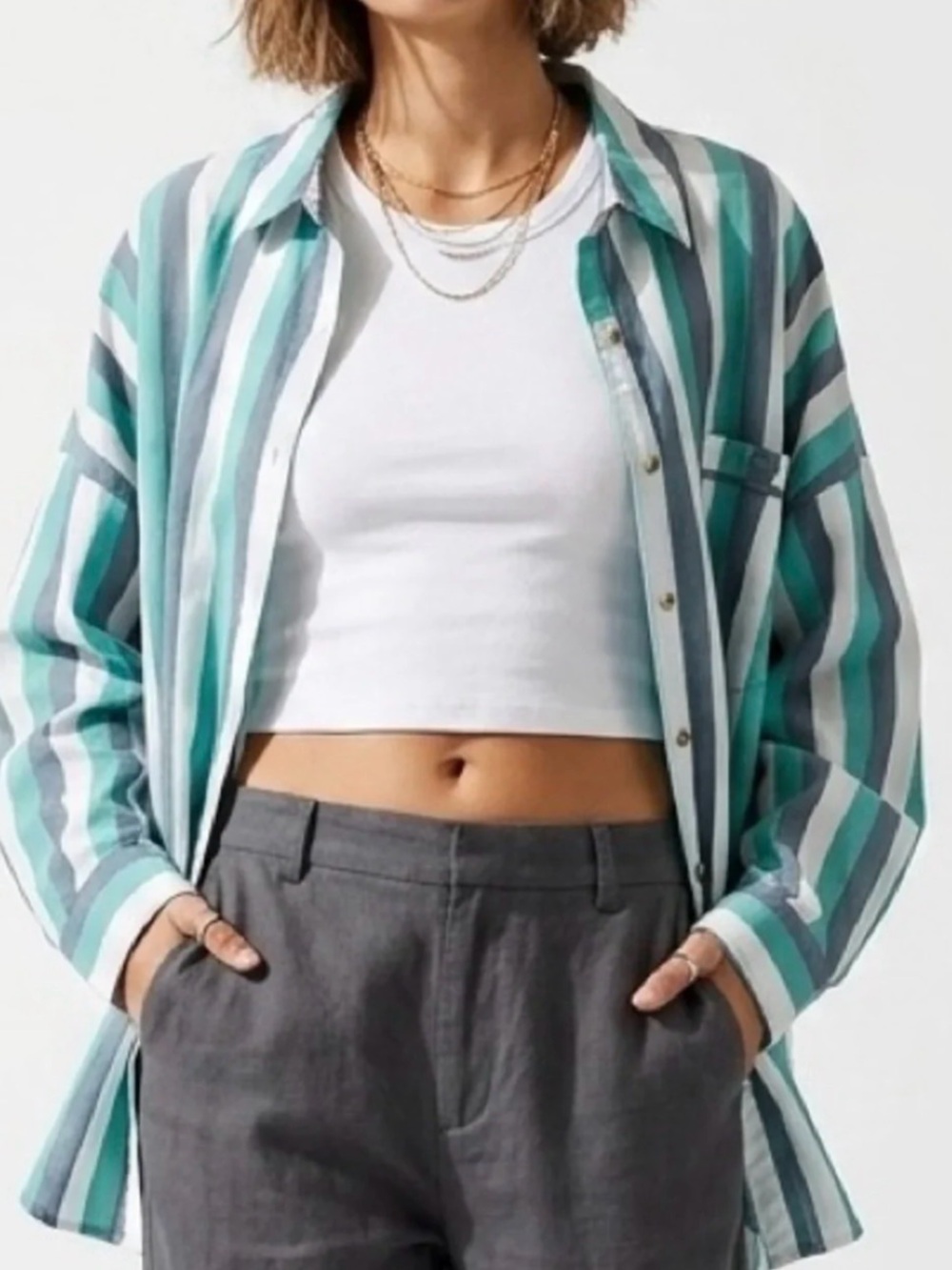 By Anthropologie Oversized striped shirt /XS